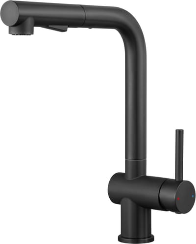 CECIPA max Keukenkraan Met Uittrekbare Uitloop - 360° draaibare keukenkraan - keukenkraan uittrekbaar - 2 straalsoorten - Zwart