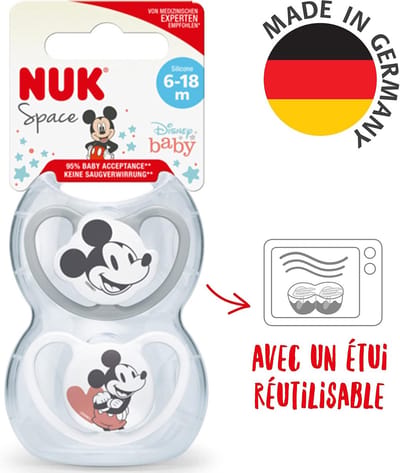NUK Space Disney Baby fopspenen 2 st. set 6-18 maanden