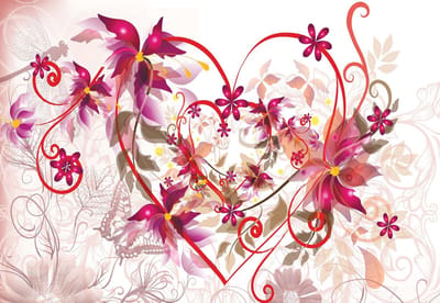 Fotobehang Flowers Abstract | XL - 208cm x 146cm | 130g/m2 Vlies