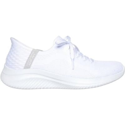 Skechers Ultra Flex 3.0 - Brilliant Textiel Dames Witte Sneakers