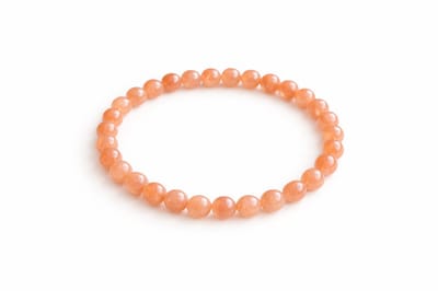 Roze Maansteen Armband – 6 mm Edelsteen Kralen – Diameter 17 cm – Natuurlijke Edelsteen Armband – Rust & Intuïtie