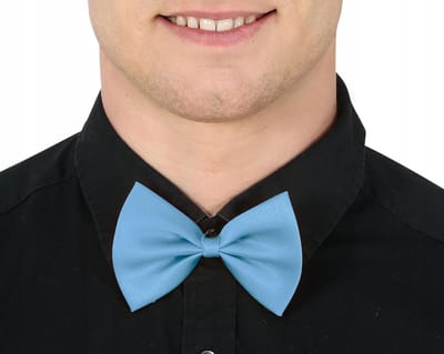Fiestas Guirca Carnaval verkleed vlinderstrikje - blauw - polyester - volwassenen/unisex