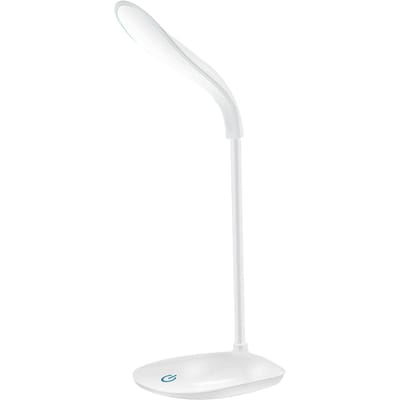 Lampe de bureau Led Rechargeable, Portable, chargeur USB et branchement, tuyau Flexible à 360 degrés, lampe de lecture pour étudiants blanc