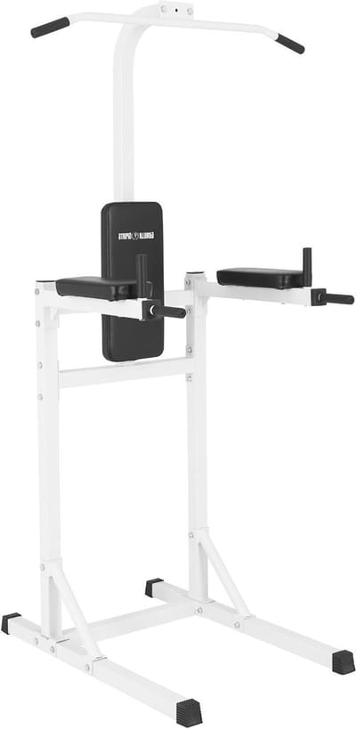 Krachtstation - Fitness Toren - Thuis Krachttraining - Multifunctioneel Apparaat - 212 cm Hoog - Wit
