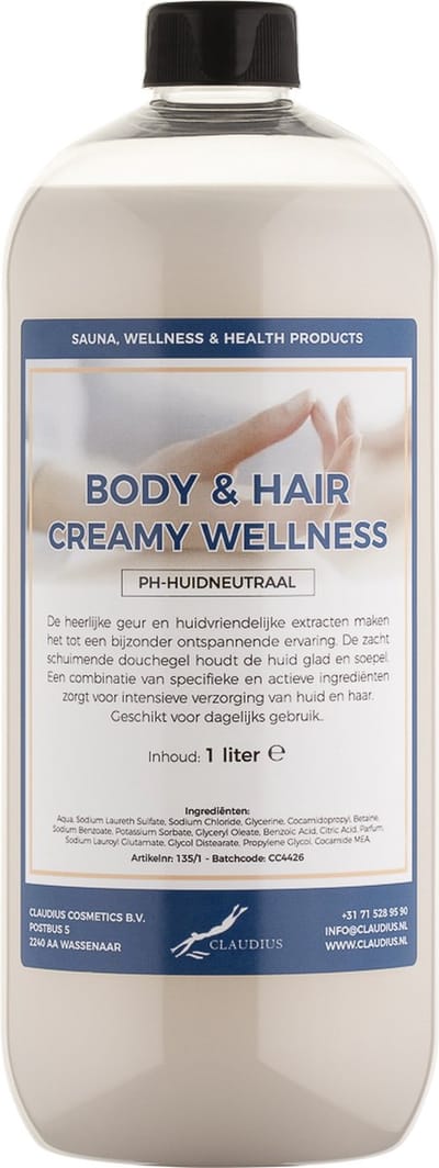Body & Hair Creamy Wellness 1 Liter - 2 in 1 voor lichaam en haar.