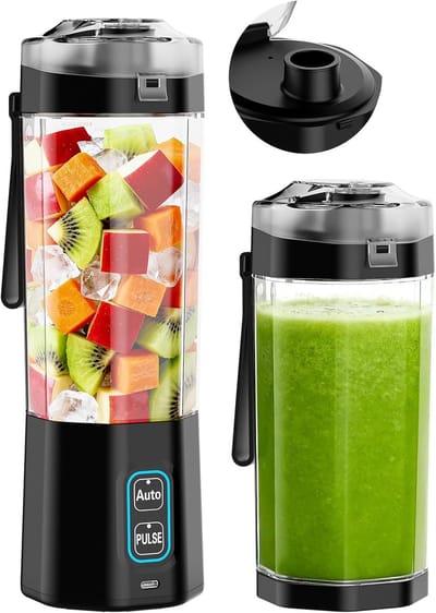 Blender - Draagbare Blender - Personal Blender - Mini Blender Smoothie Makercompact - Grote Inhoud Van 700 Ml - Bpa-Vrij - Lekvrij Deksel En Drinktuit - Oplaadbaar Via Usb-C - Ipx8 Waterdicht - Voor Smoothies, Shakes, Voedselbereiding