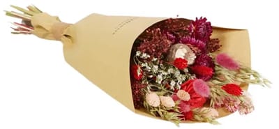 Wildflowers by Floriëtte Field Bouquet - Red Allure - Rood - 35 cm - Droogbloemen - Boeket