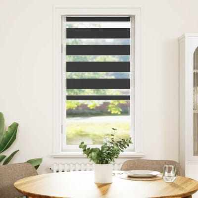 vidaXL - Zebra - rolgordijn - 55x150 - cm - stofbreedte - 50,9 - cm - zwart