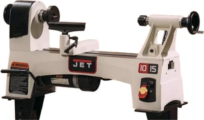 Houtdraaibank max. draaidiameter 254 mm centerlengte 368 mm 0,6 kW 230V variabele snelheden Jet JWL-1015VS-M