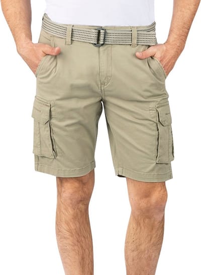 riverso Heren Short RIVJoko regular/straight Beige S Volwassenen Cargo shorts / korte broek