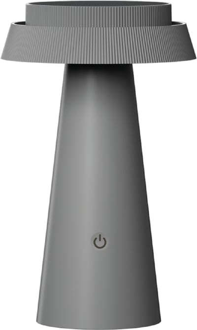 Luxus Europe - Tafellamp Solar Mambo Grijs - Draadloze LED Solar Tafellamp Buiten - Zonne-energie & USB-C Oplaadbaar - 3 Lichtkleuren - Dimbaar - IP54 Waterbestendig
