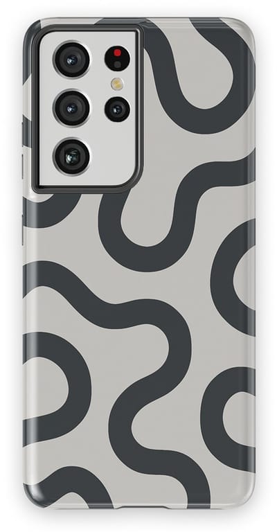 DripCase Motion Flow Tough Hoesje Samsung Galaxy S21 Ultra | Backcover met Mag | Trendy Design | Valbescherming | Graphite Glide