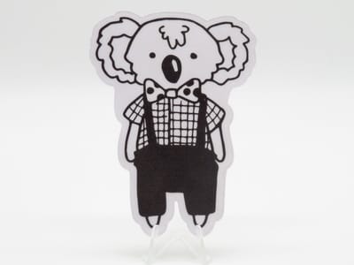 Zakelijke Koala Sticker - Dieren in het Dagelijks Leven | Vera's Arts & Dice | Schattige Stickers - Handgemaakte Stickers - Journaling - Bullet Journal - Scrapbooking - Leuke Stickers - Laptop Sticker - Telefoon Sticker