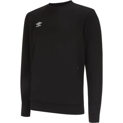 Umbro Heren Pro Stacked Logo Fleece Pullover (Zwart/Wit)