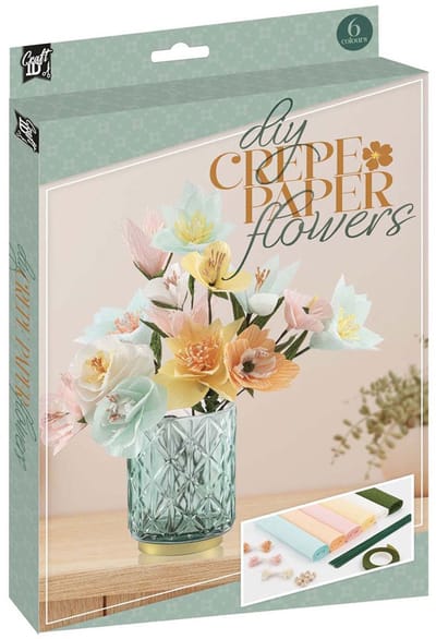 Creative Craft Group Crepe paper Flowers Set 6 sheets. 20*25cm.