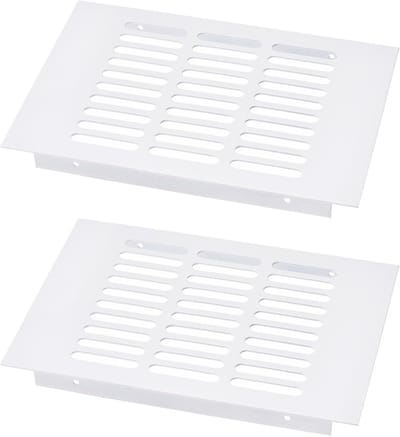 Ventilatierooster Aluminium - Lucht Uitlaat - Ventilatie Afdekken - Met Lamellen - 200 x 150 mm - Wit