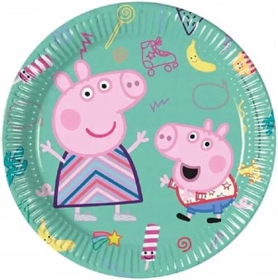 Peppa Pig borden 19.5 cm papieren borden - Peppa verjaardagsfeest - Feestborden Peppa Pig