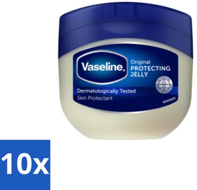 Vaseline - Original - Huidverzorging - Dermatologisch Getest - 100 ml - Bulkverpakking - 10 stuks