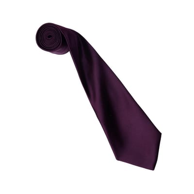 Premier Kleurencollectie Satijnen Stropdas (Aubergine)