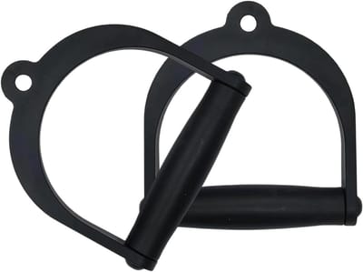 Kabelhandgrepen - Fitness grepen - Kracht training - Ergonomisch D-design - 155 x 17 cm - Zwart