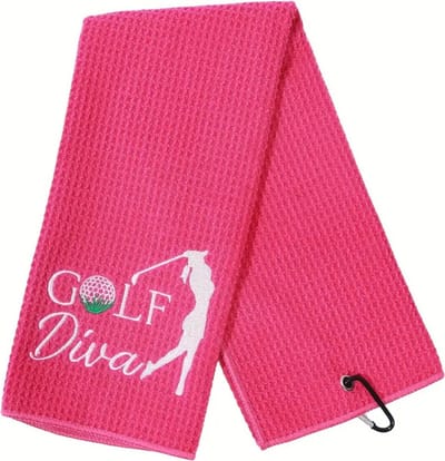 Livano Golf Handdoek - Golfhanddoek - Golf Accessoires - Towel - Comfortabel - Roze
