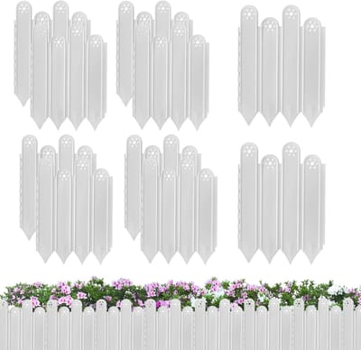 Tuinrand Afscheiding - Decoratieve Border - Tuinieren Makkelijker Maken - Geen Graaf Ontwerp - 35x25cm 10 Stuks - Zwart