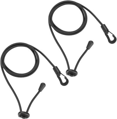 Verstelbare Bungee Koord Veiligheidslijn voor Kajak en Kano, Inclusief Carabiner Haak en 2-delige Peddelset, Ideaal voor Wateractiviteiten en Overleving