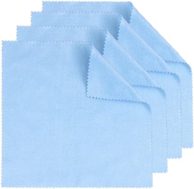 4 stuks blauwe poetsdoeken voor muziekinstrumenten, blauwe reinigingsdoeken, reinigingsdoekjes voor muziekinstrumenten voor gitaar, viool, piano, metalen pijp (blauw)