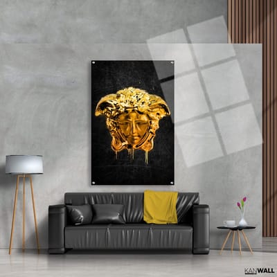 Luxe Plexiglas Schilderij Versace Medusa | 40x60 | Woonkamer | Slaapkamer | Kantoor | Muziek | Design | Art | Modern | ** 5MM DIK**