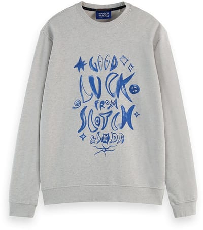 Scotch & Soda Washed Denim Graphic Sweat