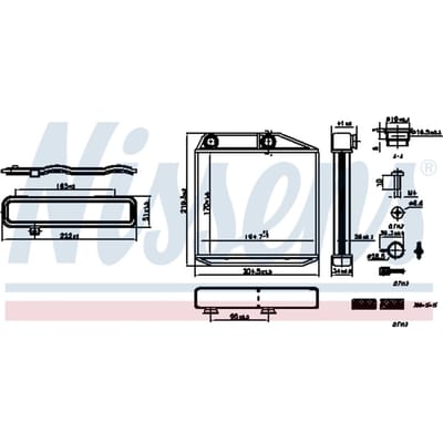 Warmtewisselaar, interieur verwarming NISSENS 707213
