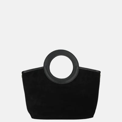 Charm London handtas suede zwart