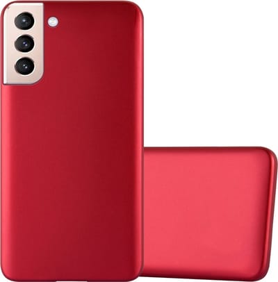 Cadorabo Hoesje geschikt voor Samsung Galaxy S22 in METALLIC ROOD - Beschermhoes gemaakt van flexibel TPU silicone Case Cover