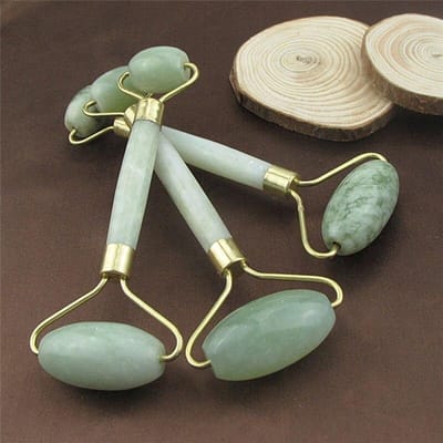 -Draagbare Praktische Facial Massage Roller Natuurlijke Jade Anti Rimpel Gezicht Afslanken Shaper Body Voet Ontspanning Beauty Tool