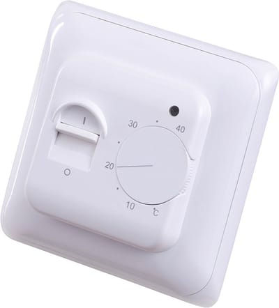 Analoge thermostaat keuze tussen wit of zwart, Wit
