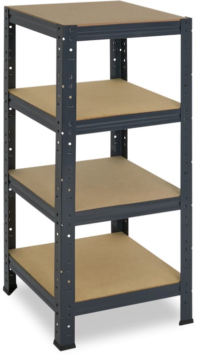 Shelfplaza HOME metalen stellingkast - 100x30x30 cm - antraciet - 4 planken