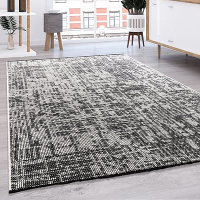 Paco Home Vloerkleed Woonkamer Platweefsel Modern Eenkleurig Pastel Franjes 60x100 cm