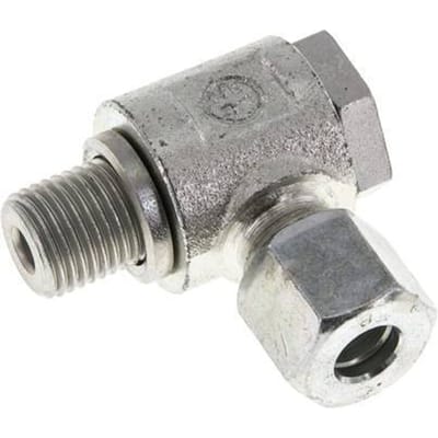 8L & G1/4'' Verzinkt Stalen Swivel Joint Snijringkoppeling Buitendraad 315bar Draaibaar ISO 8434-1