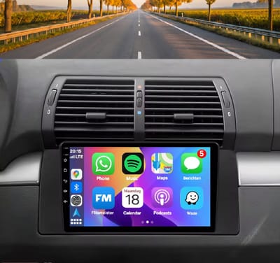 Autoradio 2/32GB met Carplay en Android auto | Geschikt voor Bmw X5 E53 en 5 serie E39, 7 serie E38 1995-2006 | Radio scherm met Navigatie | 1995 1996 1997 1998 1999 2000 2001 2002 2003 2004 2005 2006 | M5