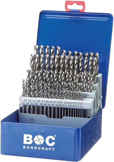 Bohrcraft borenset 2 - 10 mm DIN 338 spiraalboren HSS-G 81-delig