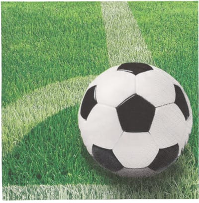 Servetten voetbal 33x33 cm (200 stuks)