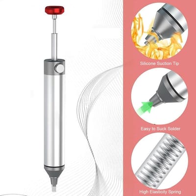 Desoldeerpomp - Soldeerzuiger - Printplaat Reparatie - Anti-verstoppingspunt - 15 cm - Grijs