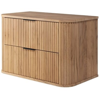 Badkamerkast, Craft Eik met zwarte handgreep, 80,4 x 51,7 x 41,5 cm