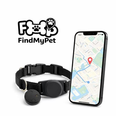 Ynkkvre - GPS-Halsband Voor Katten En Honden - Kattenhalsband Tag Houder - Mini GPS Tracker voor Huisdieren - DierenTracker - Huisdieren Volgsysteem - Geen Maandelijkse Kosten - IP67 Waterdicht - Tot 12 Maanden Batterij - Live Locatie Delen - Zwart