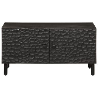 vidaXL - Salontafel - 80x50x40 - cm - massief - mangohout - zwart