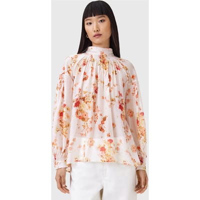 AllSaints Pearla Top Armada White Taglia: 2 | Maglie a manica lunga Outlet | Donna | Bianco