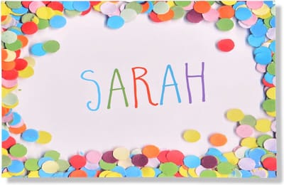 Hoera 50 jaar! Luxe verjaardagskaart Sarah - 12x17cm - Gevouwen Wenskaart inclusief envelop - Leeftijdkaart