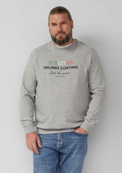 s.Oliver - male - Zacht sweatshirt met artwork in een relaxte pasvorm | Wintersportcollectie