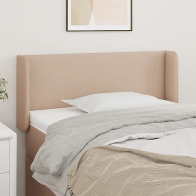 vidaXL - Hoofdbord - met - randen - 83x16x78/88 - cm - kunstleer - cappuccinokleur