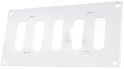 Rechthoekig Ventilatierooster 200 x 100 mm - Wit - Voor Verwarming en Koeling